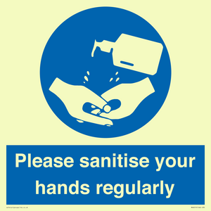 Please sanitise your hands regularly